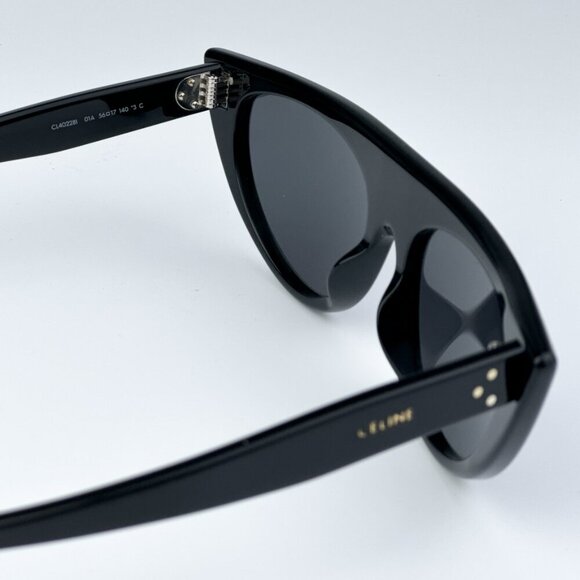 Celine CL40228I 01A BRAND NEW Sunglasses Shiny Black Smoke Grey Geometric Women main image 6
